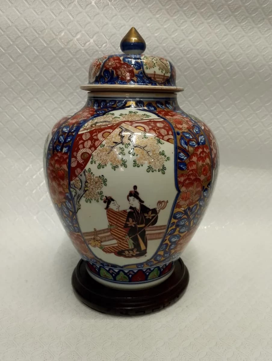 imagen de producto Florero Antiguo Porcelana China Tapa