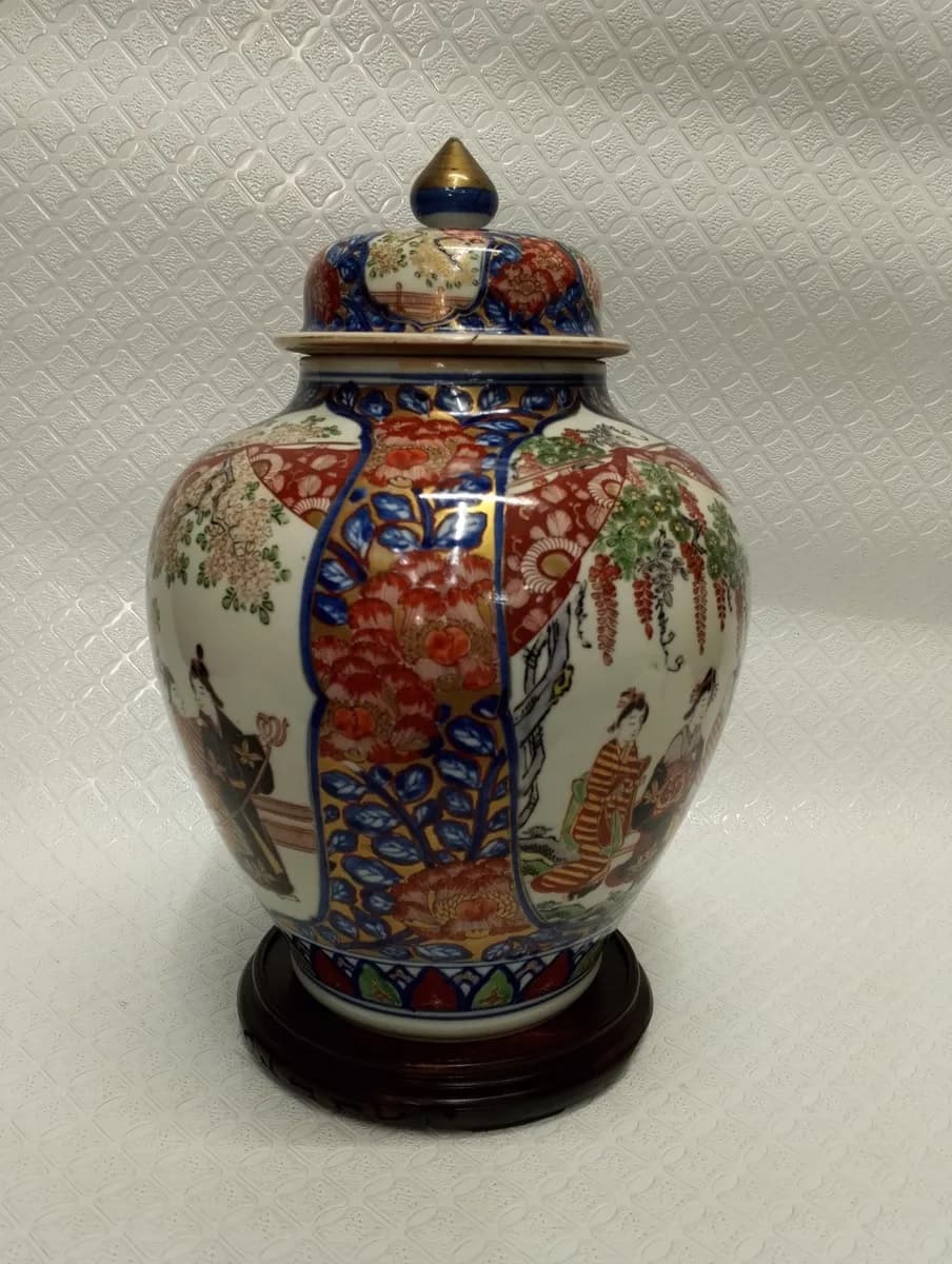 imagen de producto Florero Antiguo Porcelana China Tapa
