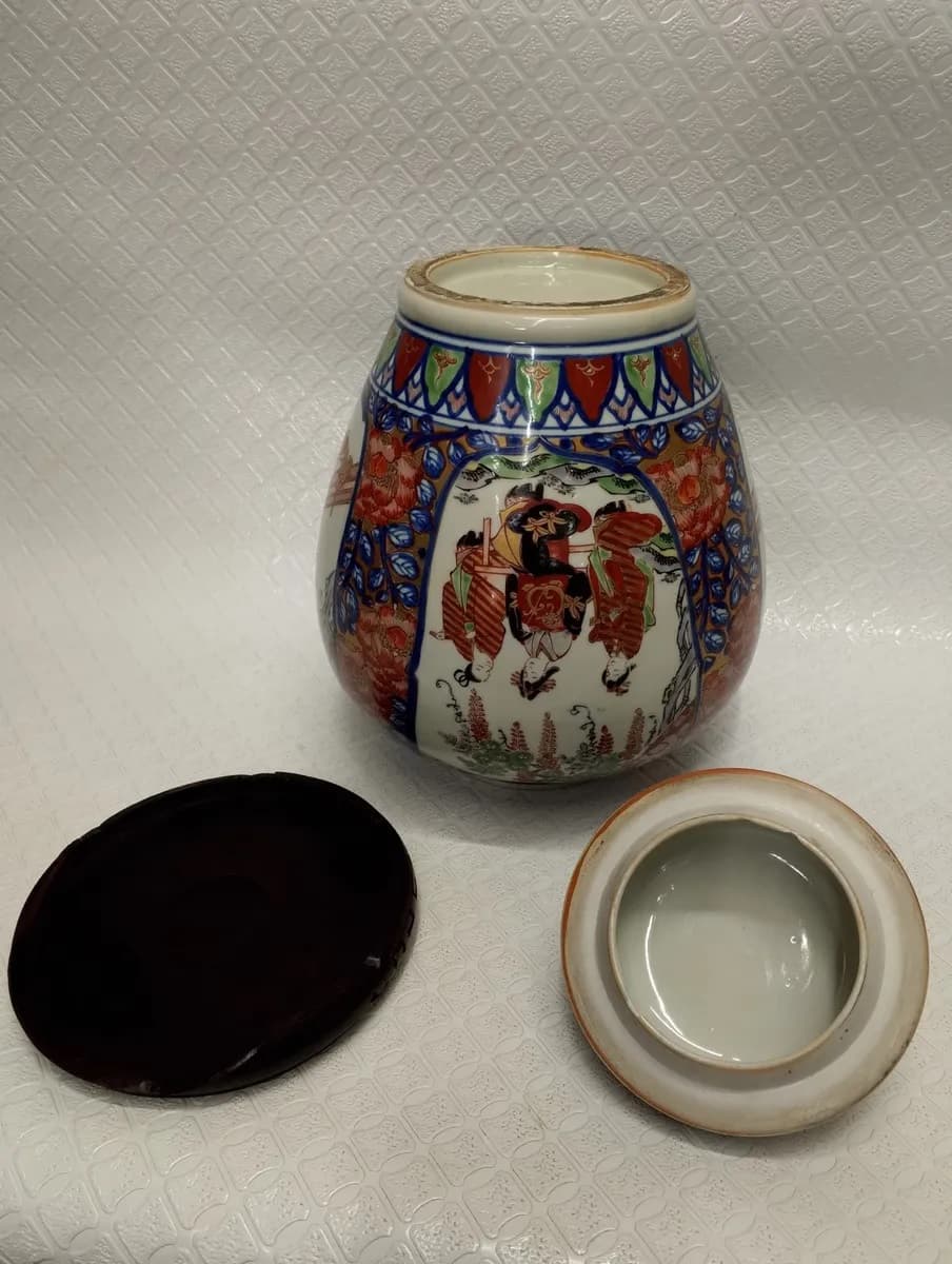 imagen de producto Florero Antiguo Porcelana China Tapa