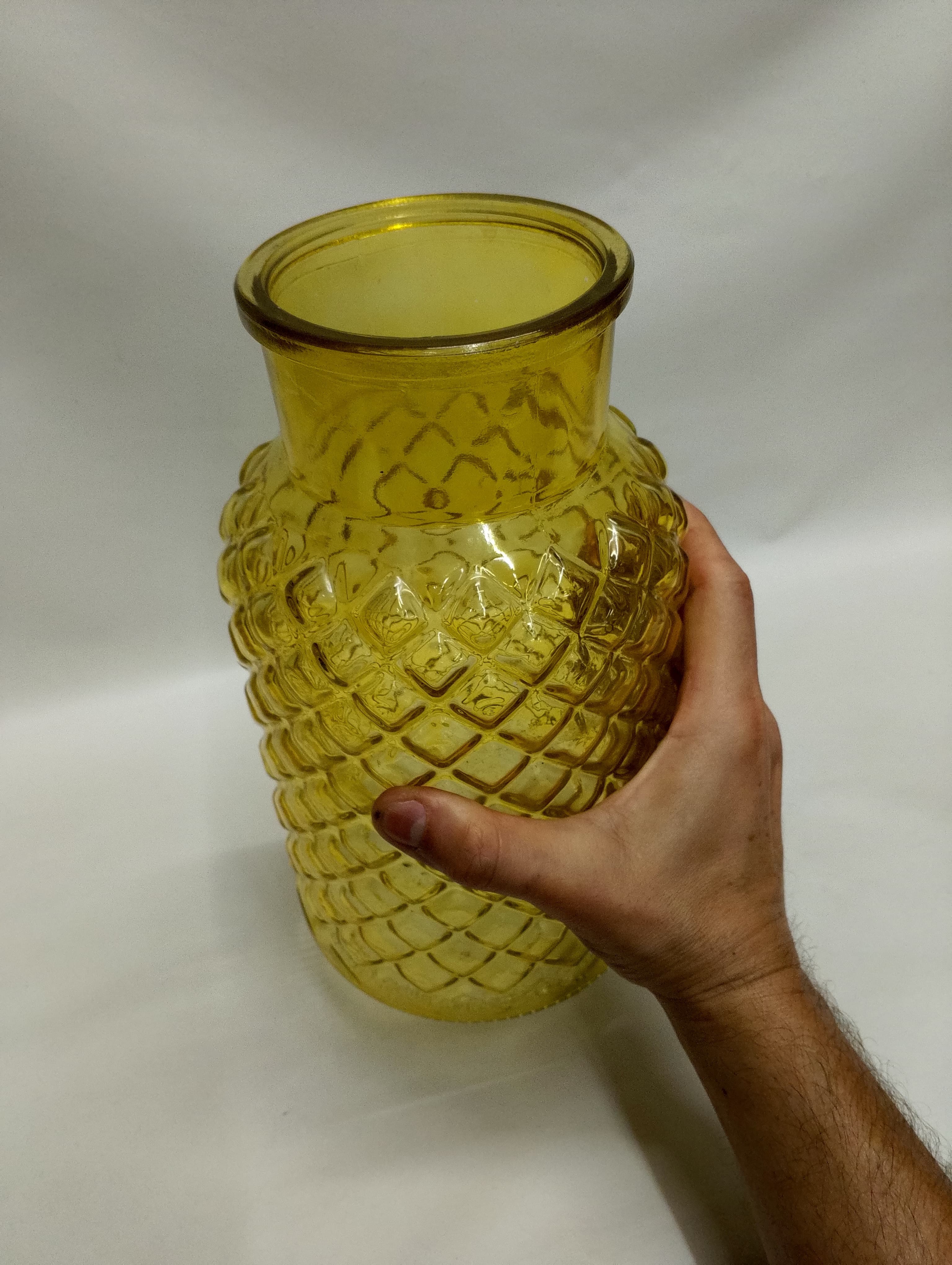 imagen de producto FLORERO ANTIGUO EN CRISTAL AMBAR