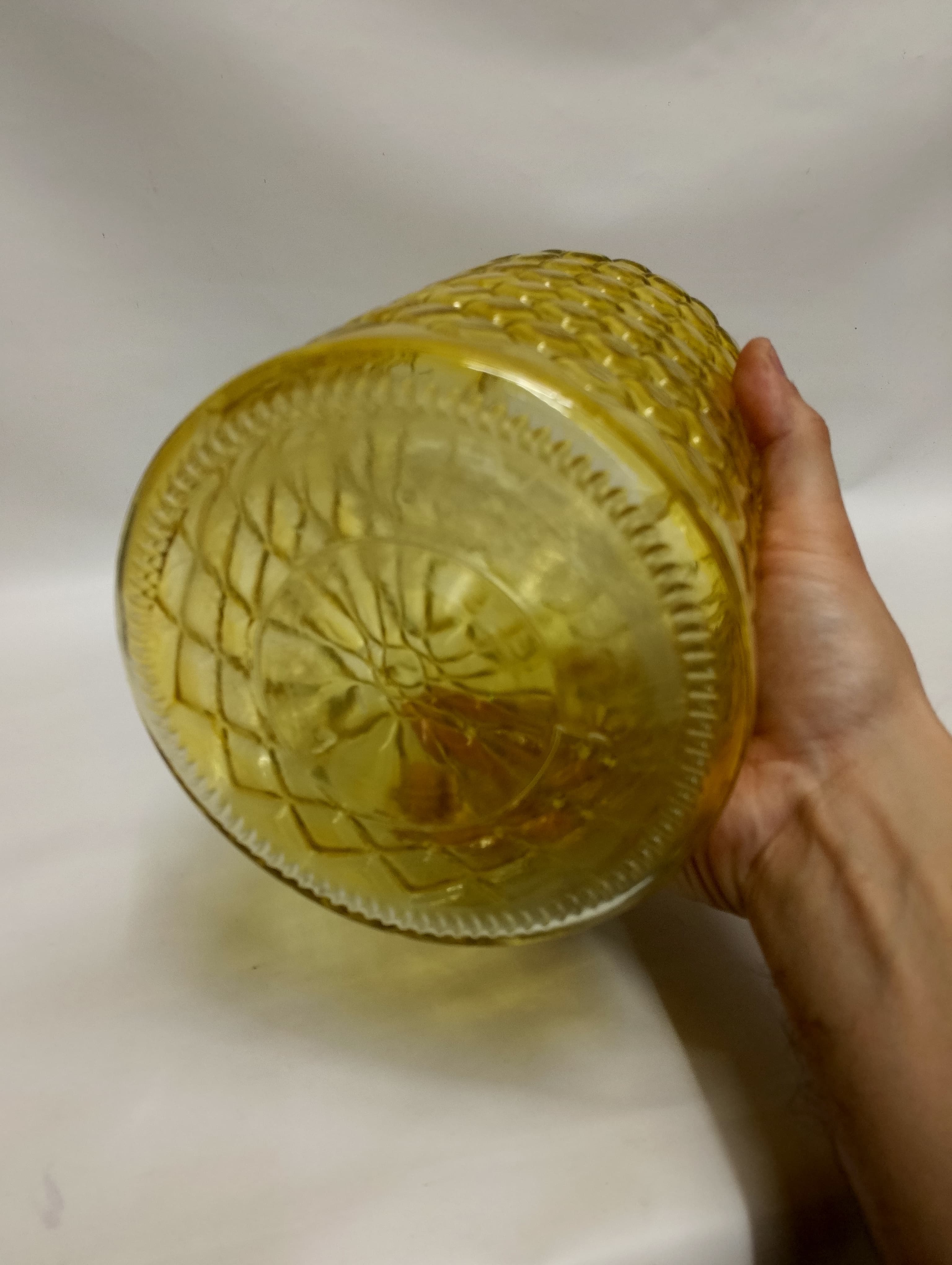 imagen de producto FLORERO ANTIGUO EN CRISTAL AMBAR