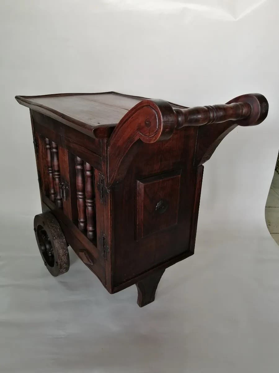 imagen de producto Carro Bar Antiguo 1950 Roble Y Hierro