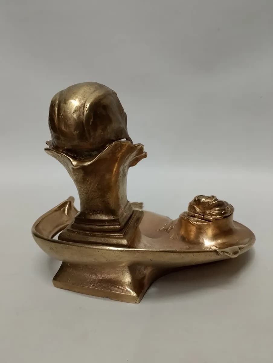 imagen de producto Tintero Bronce Macizo Firmado Serial