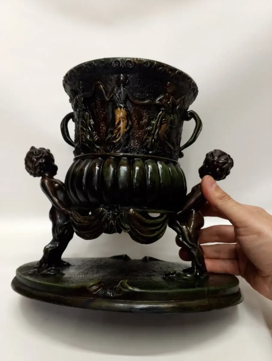 imagen de producto Frutero Copon Antiguo De Niños Y Ninfas