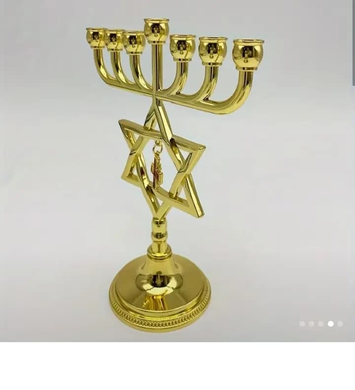 imagen de producto Candelabro Menora Estrella Judio Bronce