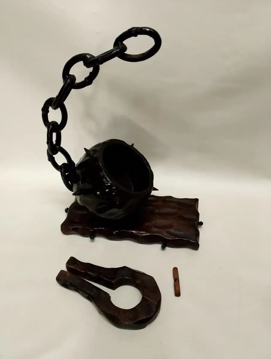 imagen de producto Portabotellas Antiguo U.s.a Estilo Medieval Madera
