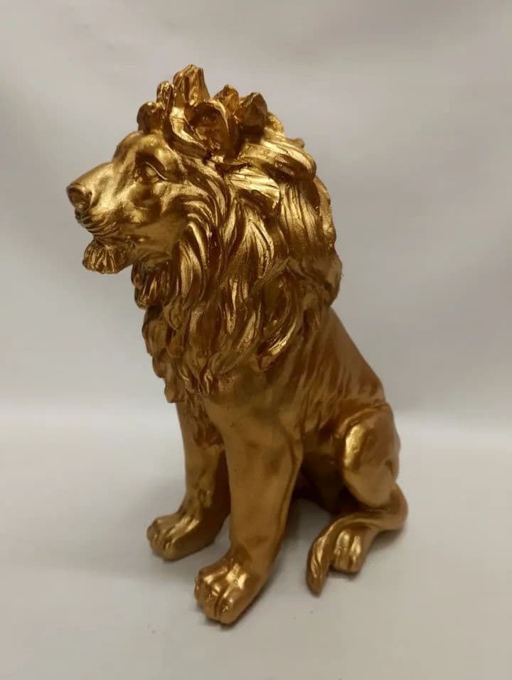 imagen de producto ESCULTURA ITALY EL REY LEON ANTIGUA EN MARMOLINA