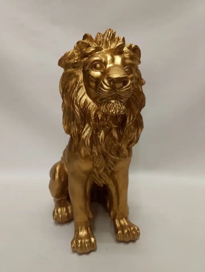 imagen de producto ESCULTURA ITALY EL REY LEON ANTIGUA EN MARMOLINA