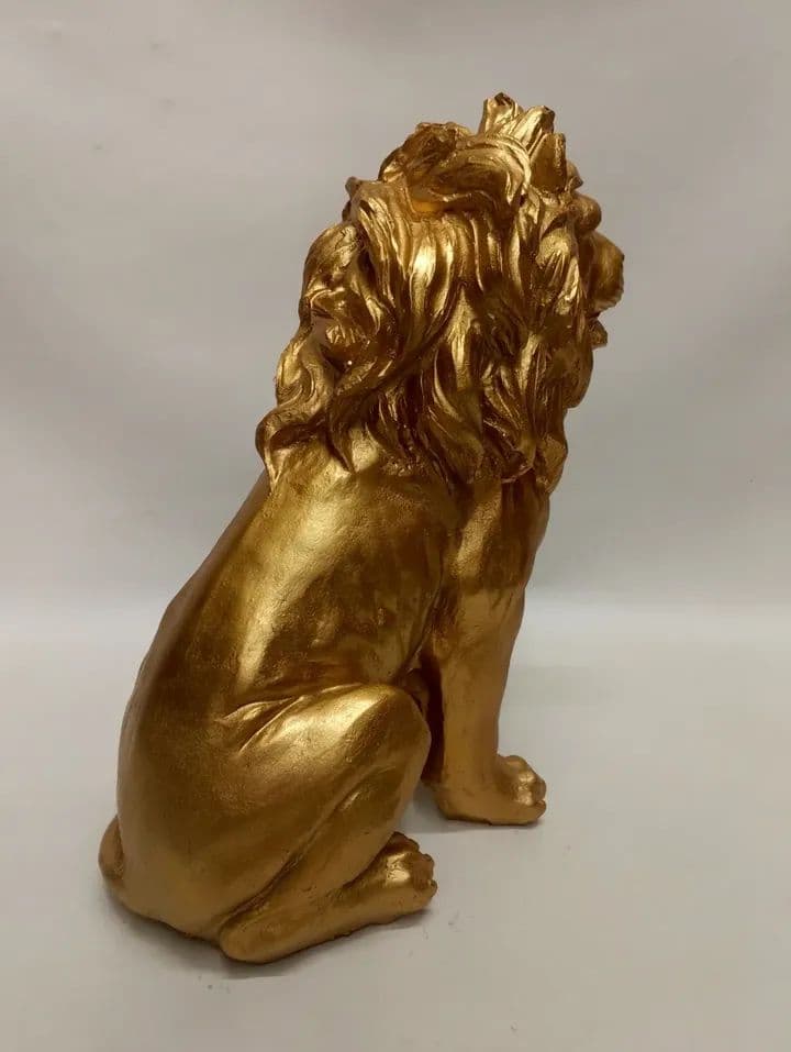 imagen de producto ESCULTURA ITALY EL REY LEON ANTIGUA EN MARMOLINA