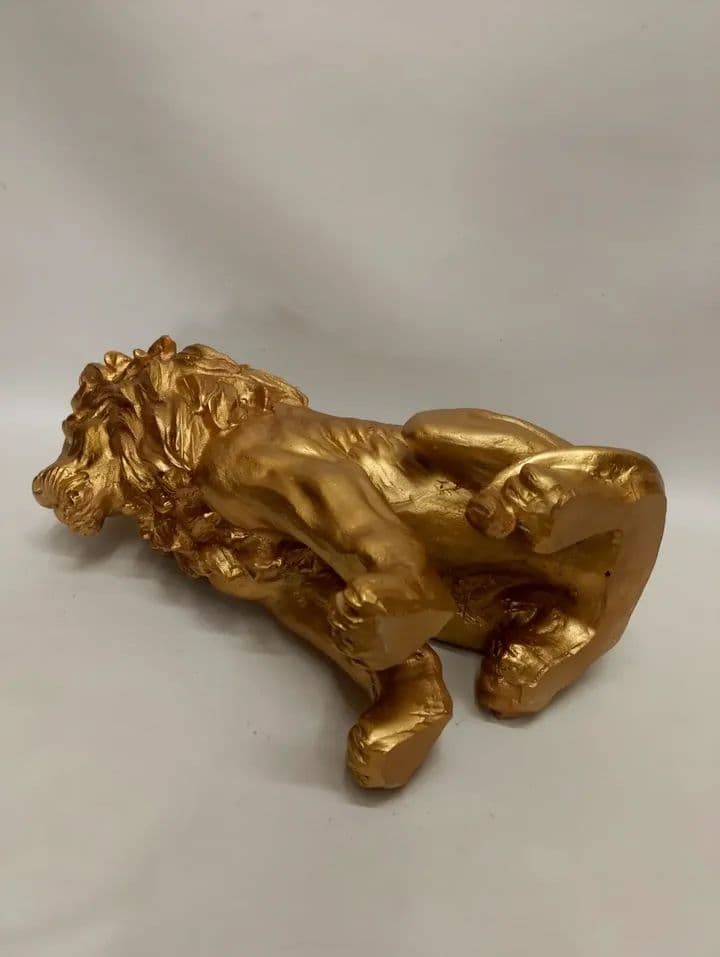 imagen de producto ESCULTURA ITALY EL REY LEON ANTIGUA EN MARMOLINA