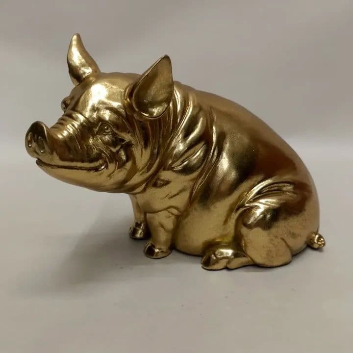 imagen de producto ESCULTURA ITALY CERDITO SUERTE ANTIGUA MARMOLINA