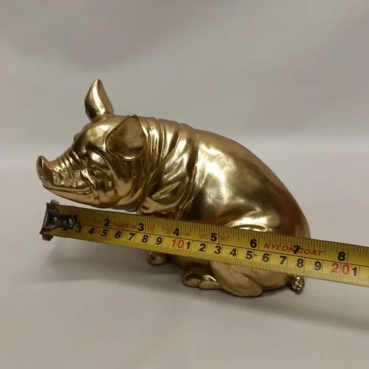 imagen de producto ESCULTURA ITALY CERDITO SUERTE ANTIGUA MARMOLINA