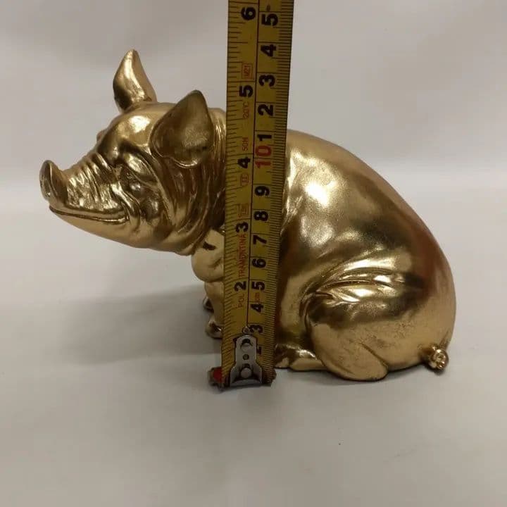 imagen de producto ESCULTURA ITALY CERDITO SUERTE ANTIGUA MARMOLINA
