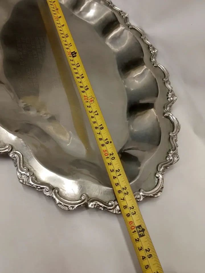 imagen de producto BANDEJA ANTIGUA CONMEMORATIVA BRONCE BAÑO PLATA