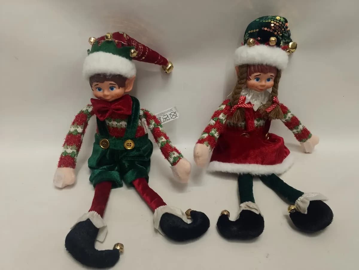 imagen de producto Muñeco Duende O Elfo Navidad Caucho Y Terciopelo