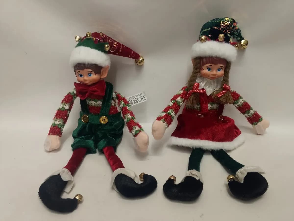 imagen de producto Muñeco Duende O Elfo Navidad Caucho Y Terciopelo