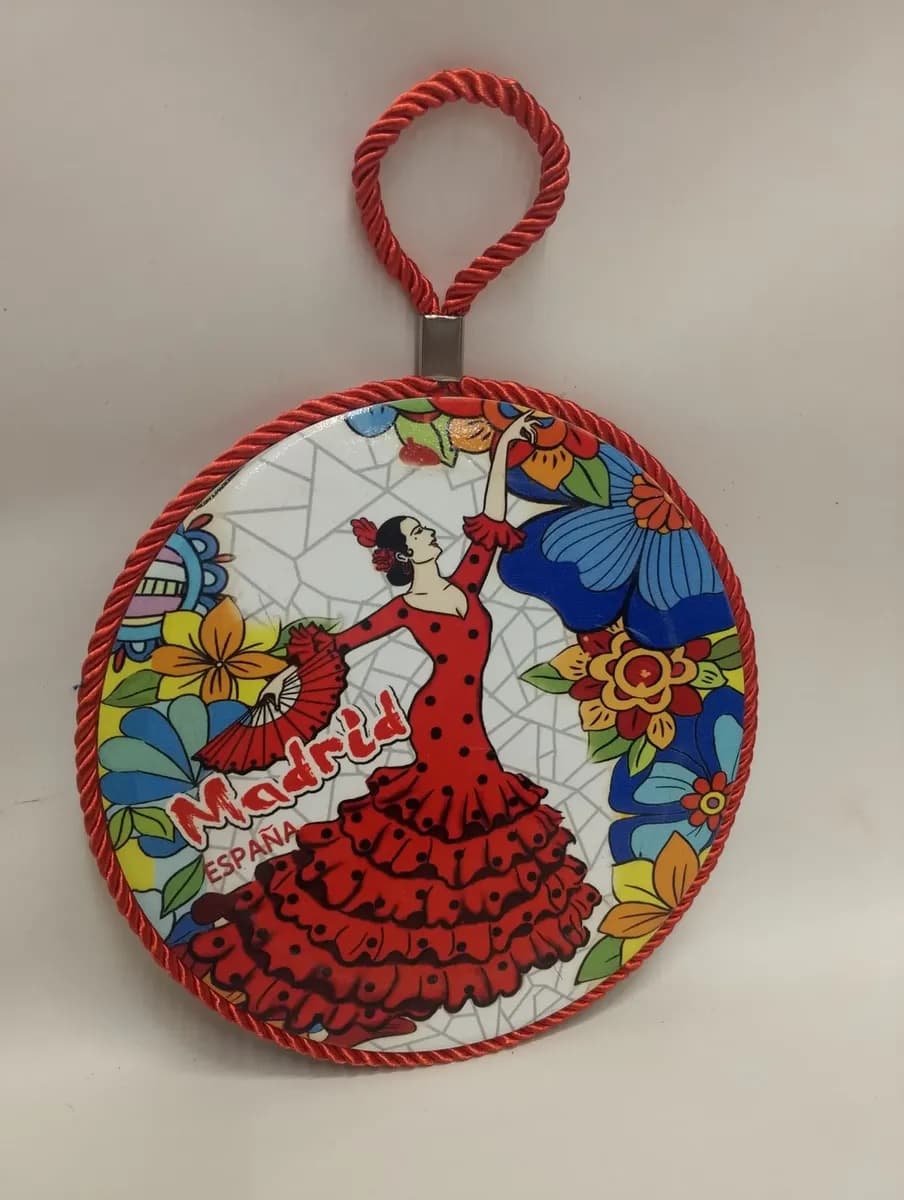 imagen de producto Salvamanteles Madrid Porcelana Corcho Millare Rojo
