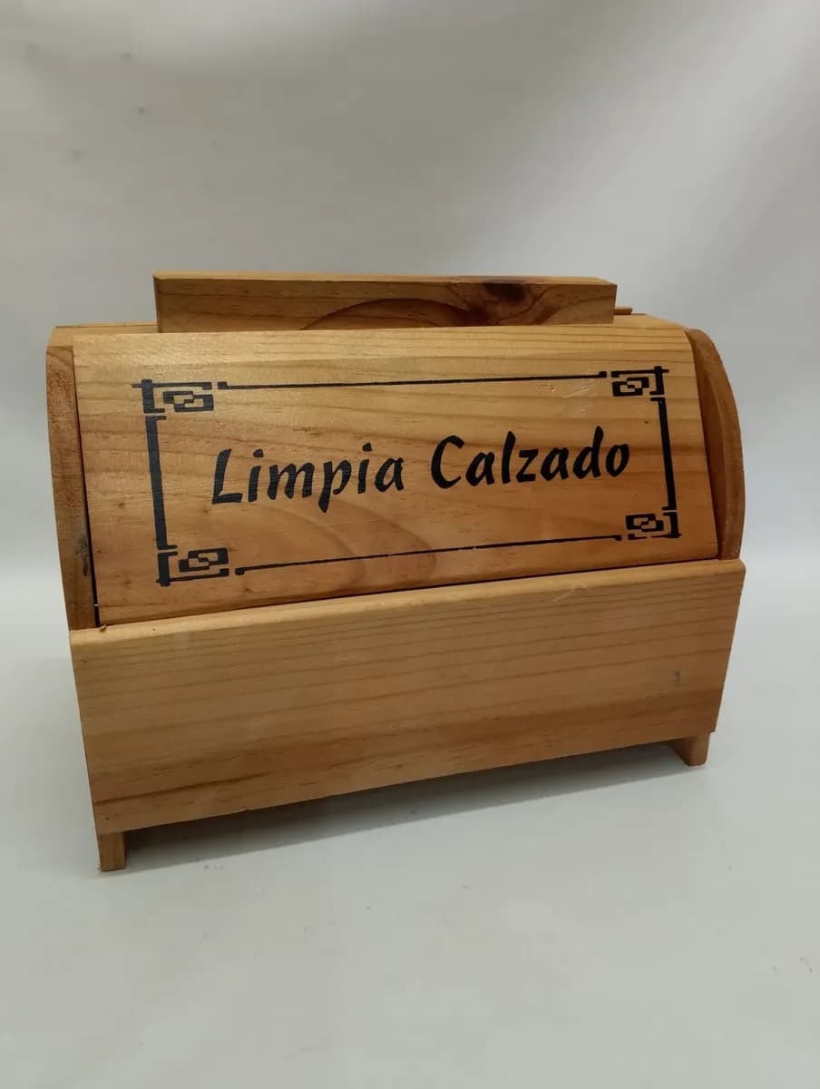 imagen de producto Caja Lustrar Calzado Antigua Madera Cedro Natural