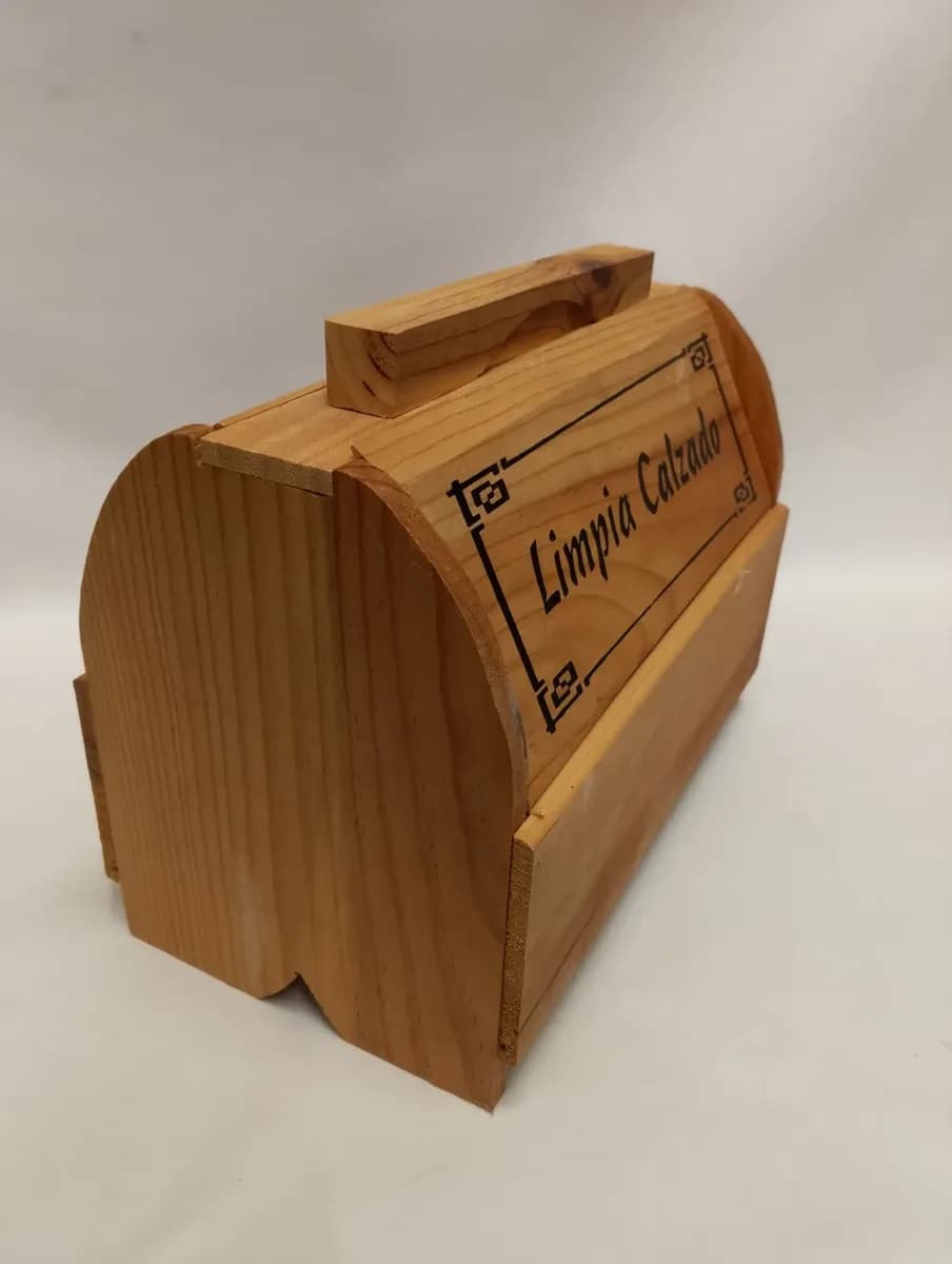 imagen de producto Caja Lustrar Calzado Antigua Madera Cedro Natural