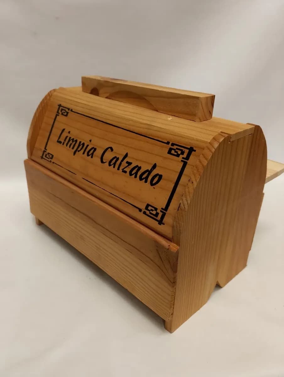 imagen de producto Caja Lustrar Calzado Antigua Madera Cedro Natural