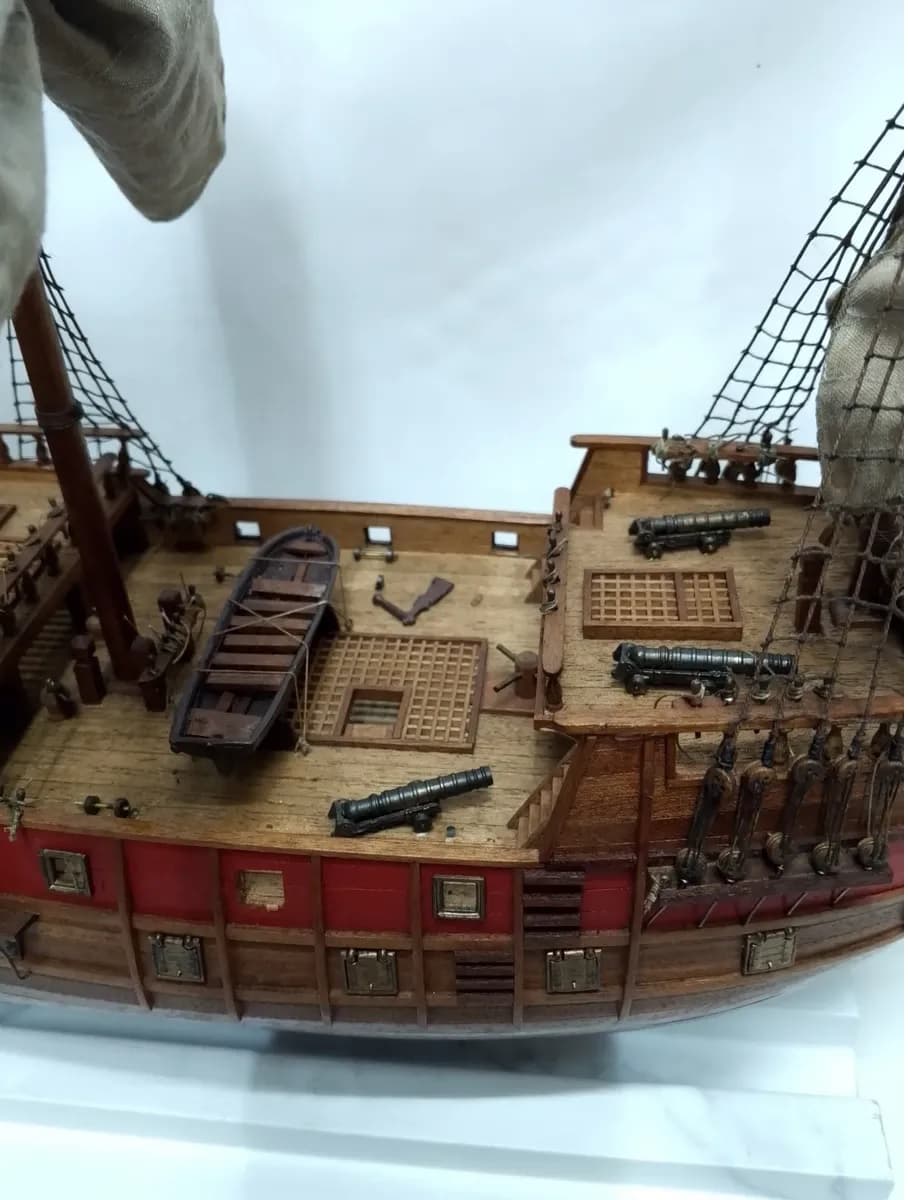 imagen de producto Barco Pirata Antiguo Escala Grande Madera Cedro