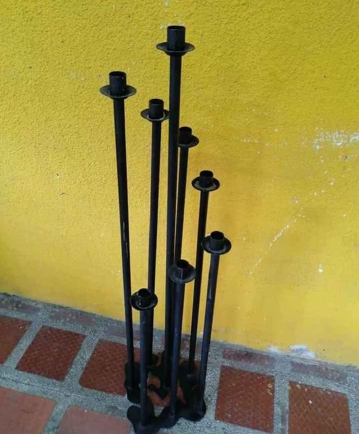 imagen de producto CANDELABRO IGLESIA DE PIE HIERRO 8 VELAS GIGANTE