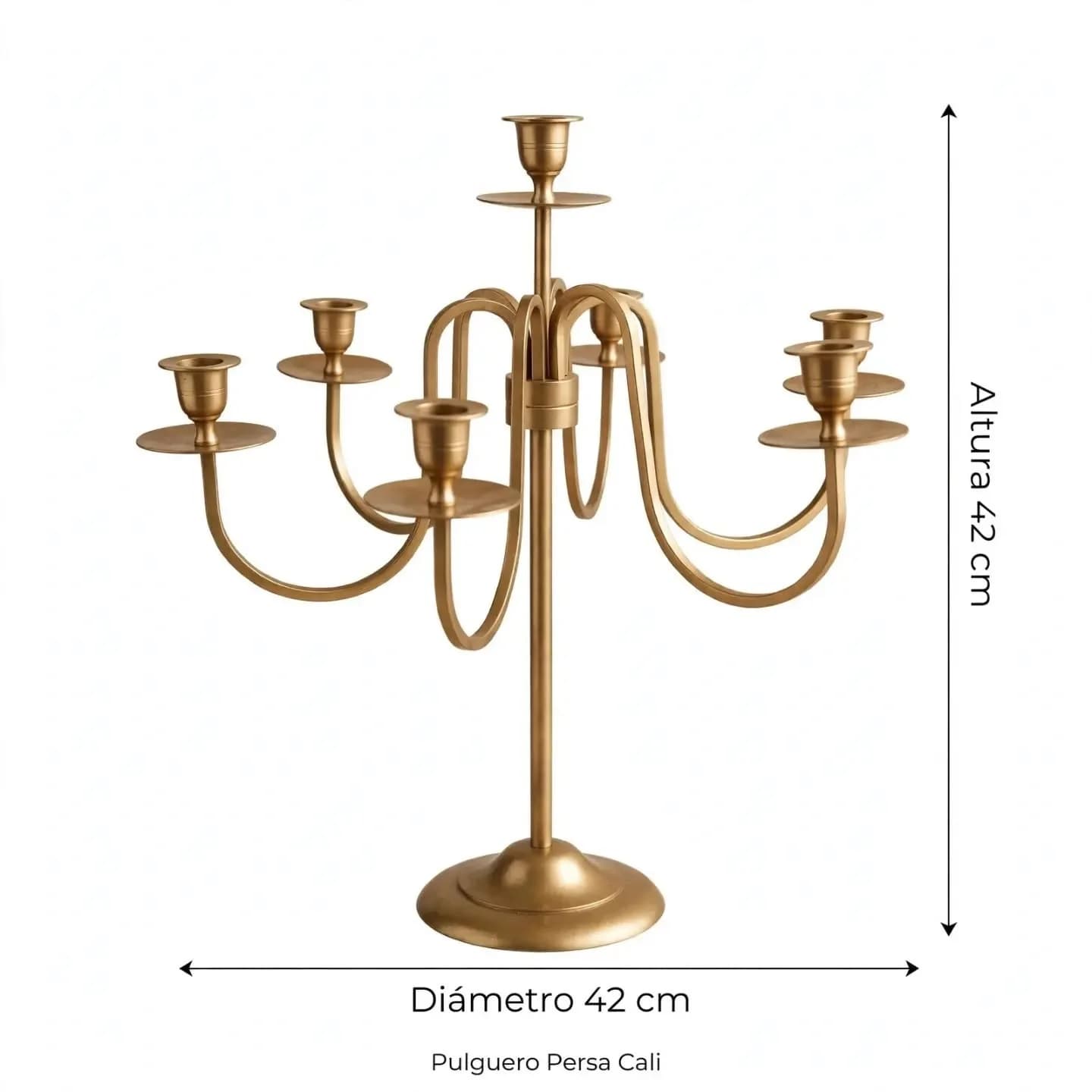 imagen de producto CANDELABRO DE MESA ANTIGUO EN ANTIMONIO 7 VELAS