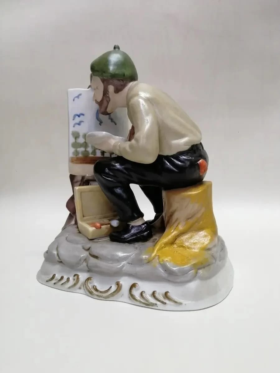 imagen de producto Porcelana Antigua El Pintor Francés Monti Fiero
