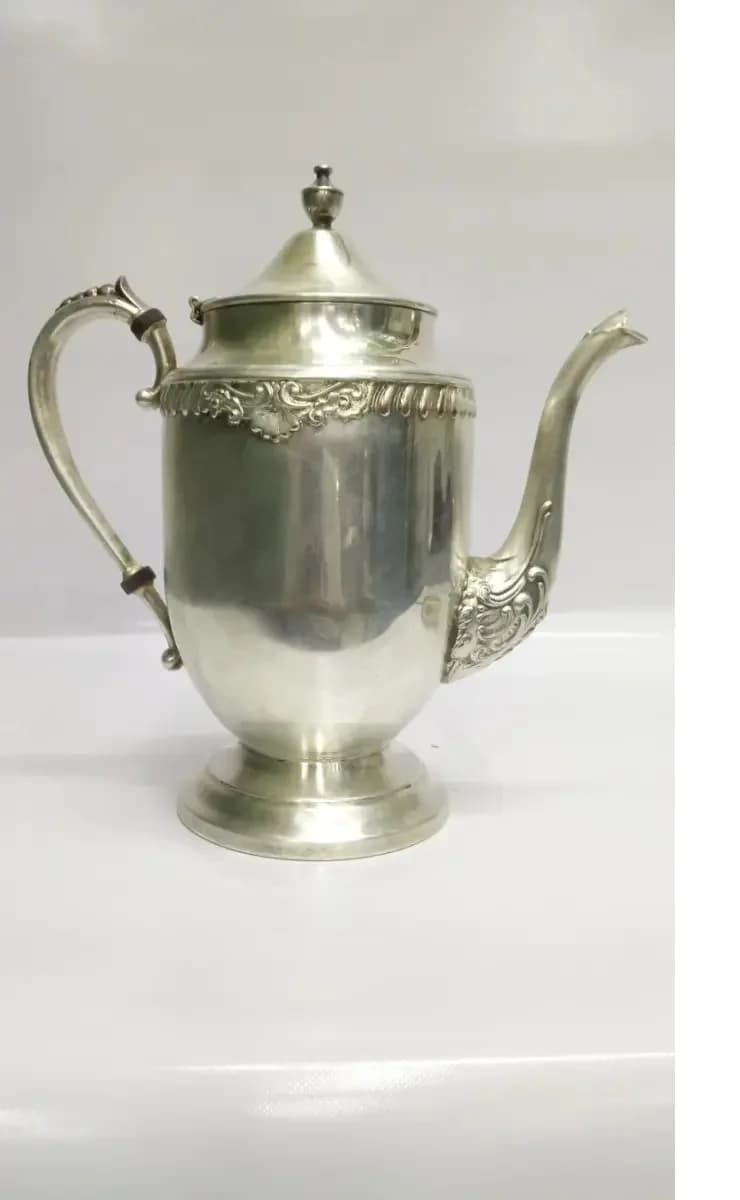 imagen de producto Tetera Antigua Bronce Baño Plata France