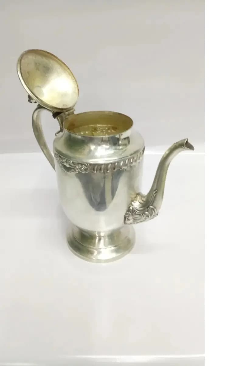 imagen de producto Tetera Antigua Bronce Baño Plata France