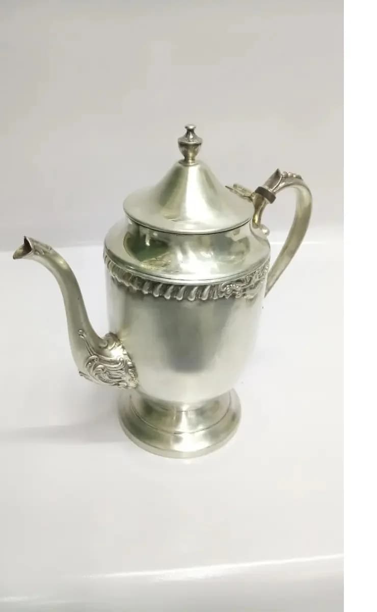 imagen de producto Tetera Antigua Bronce Baño Plata France