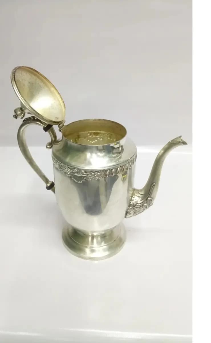 imagen de producto Tetera Antigua Bronce Baño Plata France