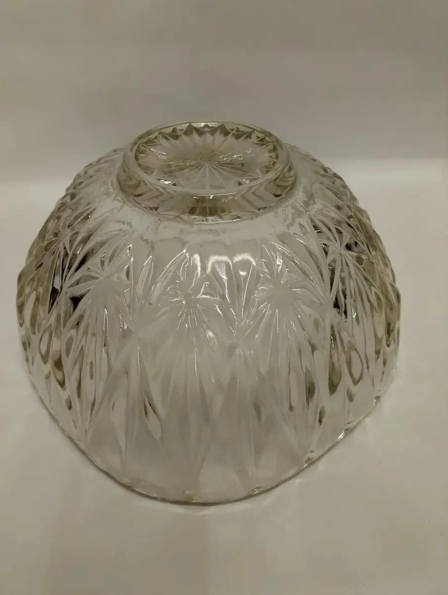 imagen de producto Frutero Antiguo De Mesa En Cristal Tallado Grande