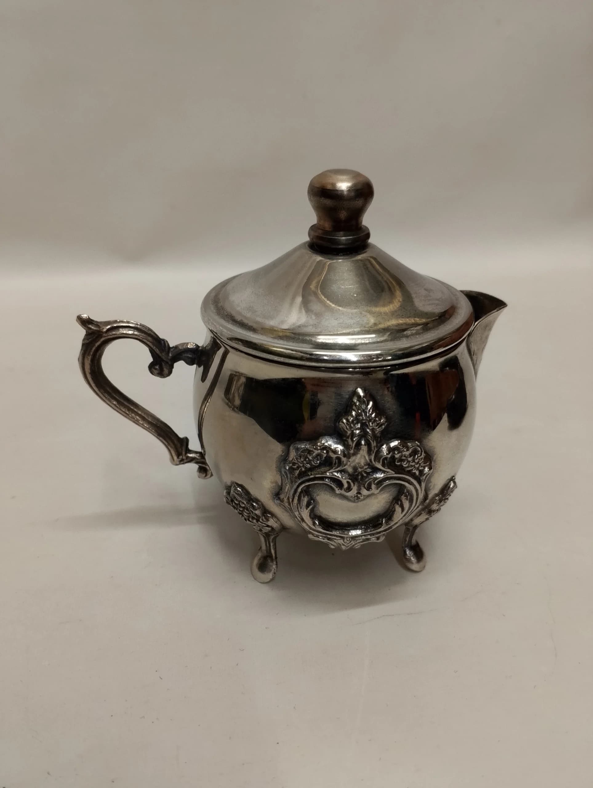 imagen de producto AZUCARERA ANTIGUA LEONARD 1950 BRONCE BAÑO PLATA