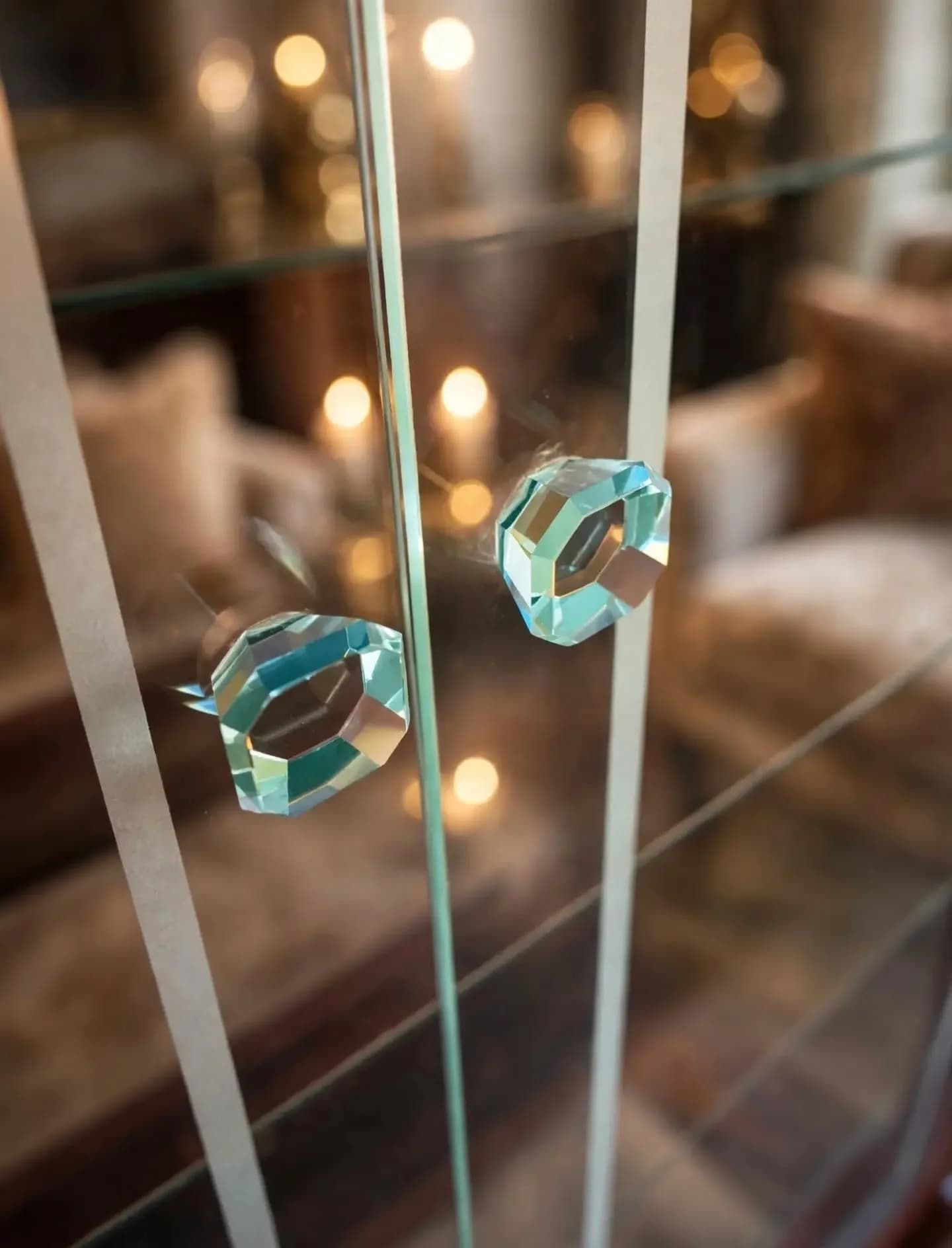 imagen de producto VITRINA DECO 1960 CEDRO Y CRISTAL SWAROVSKI