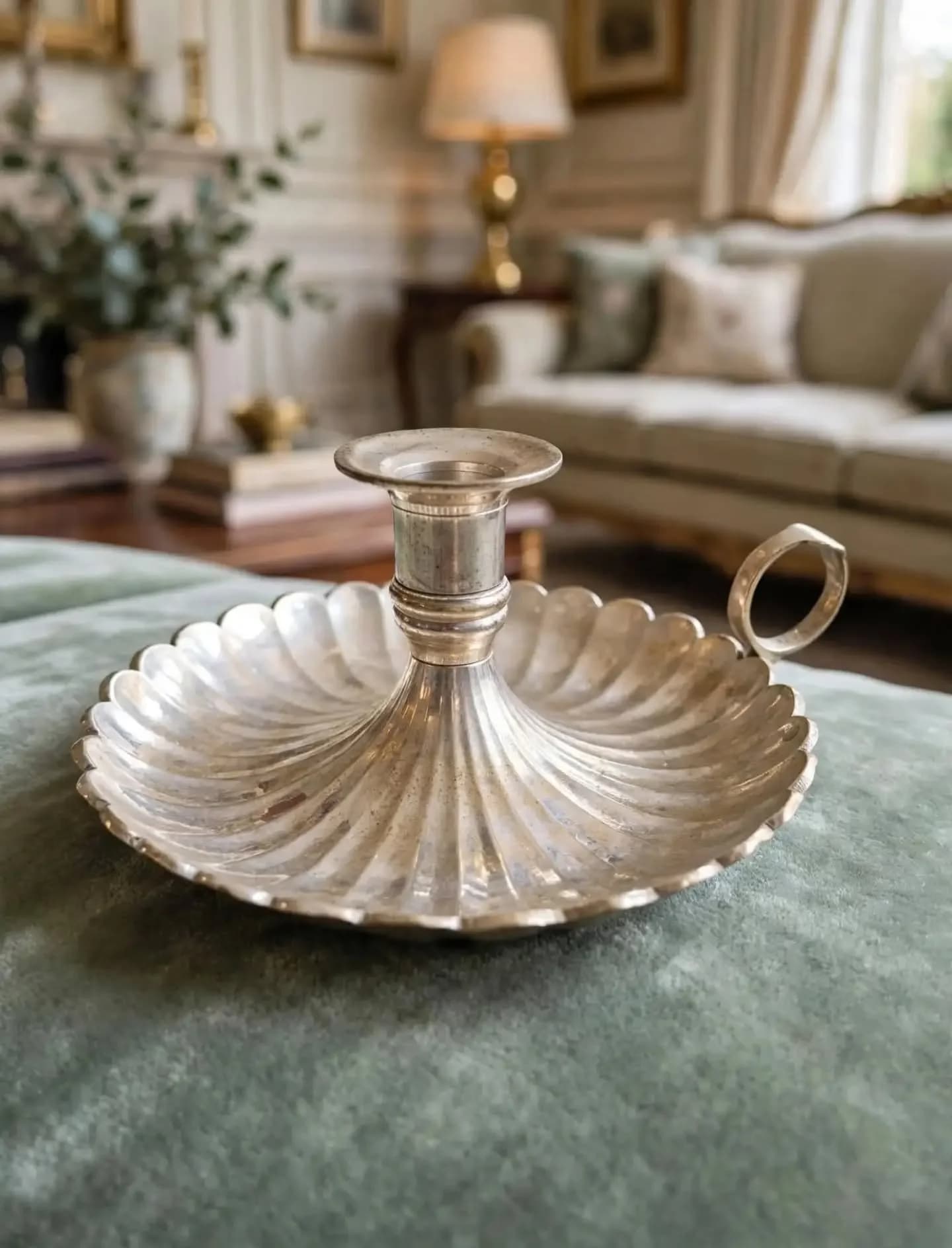 imagen de producto CANDELABRO DE MANO ANTIGUO HINDU EN BRONCE