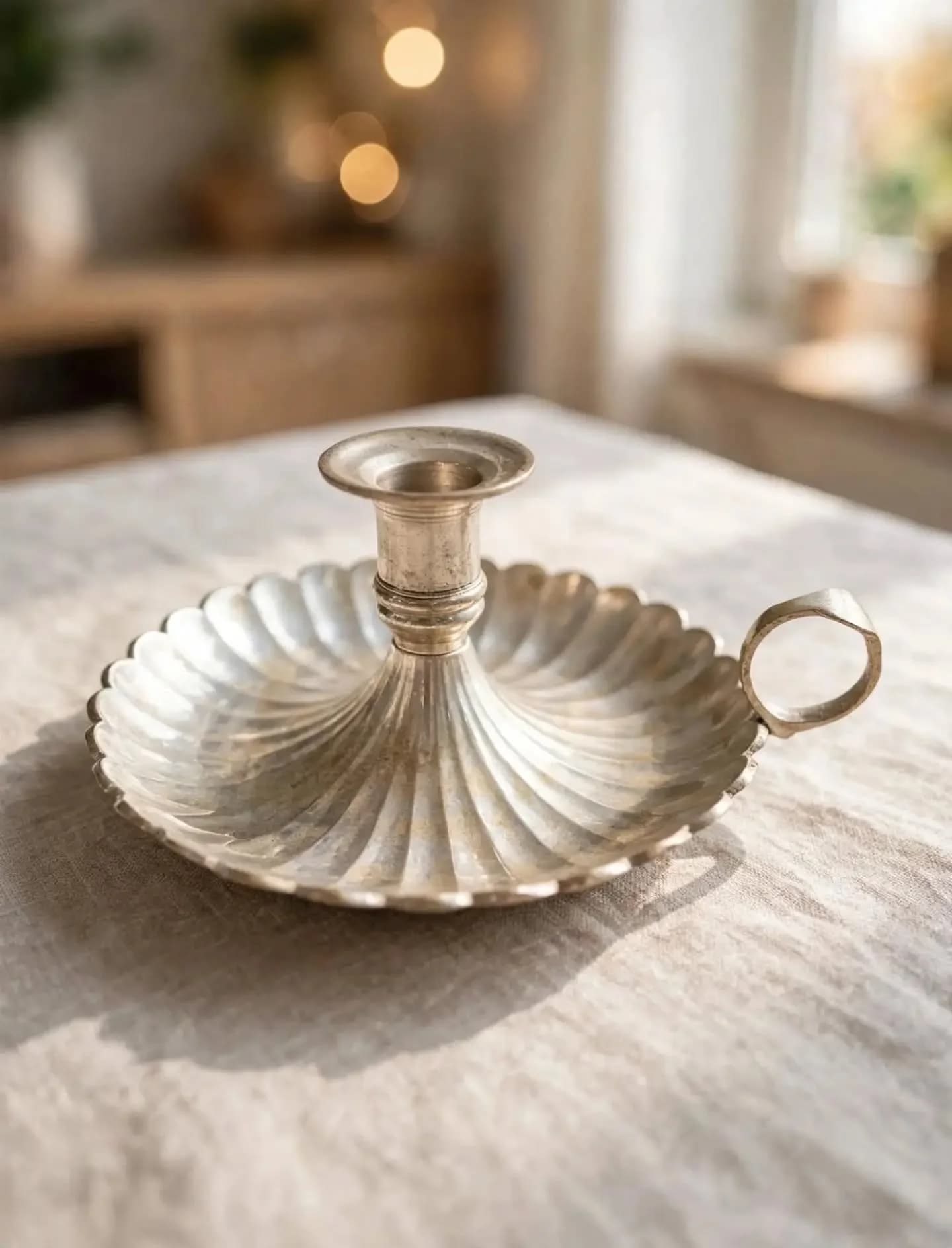 imagen de producto CANDELABRO DE MANO ANTIGUO HINDU EN BRONCE