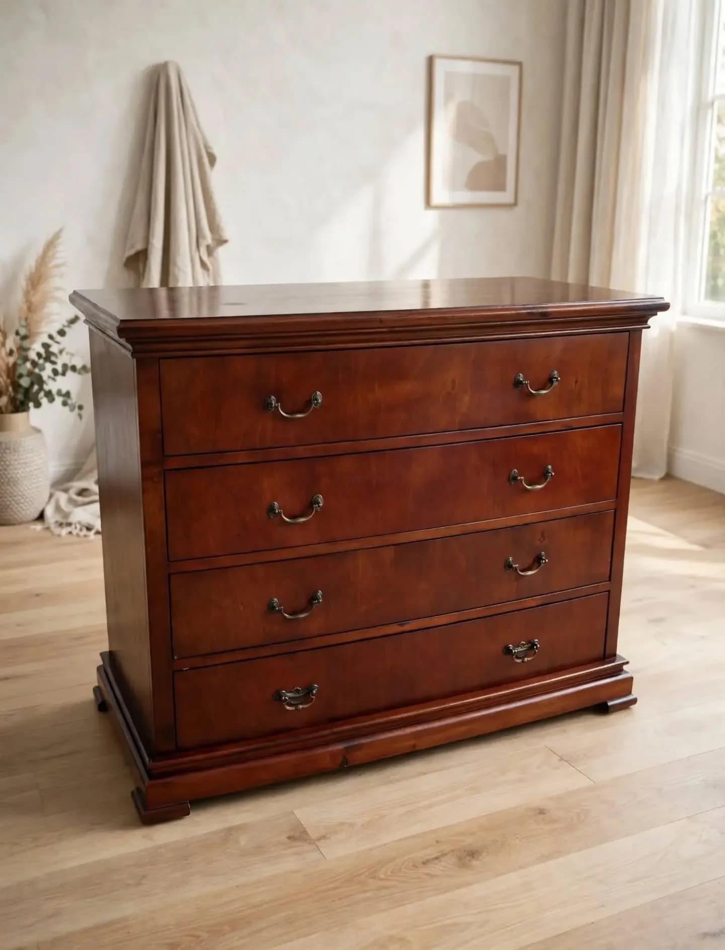 imagen de producto MUEBLE CAJONERO O COMODA ITALY CEDRO Y BRONCE