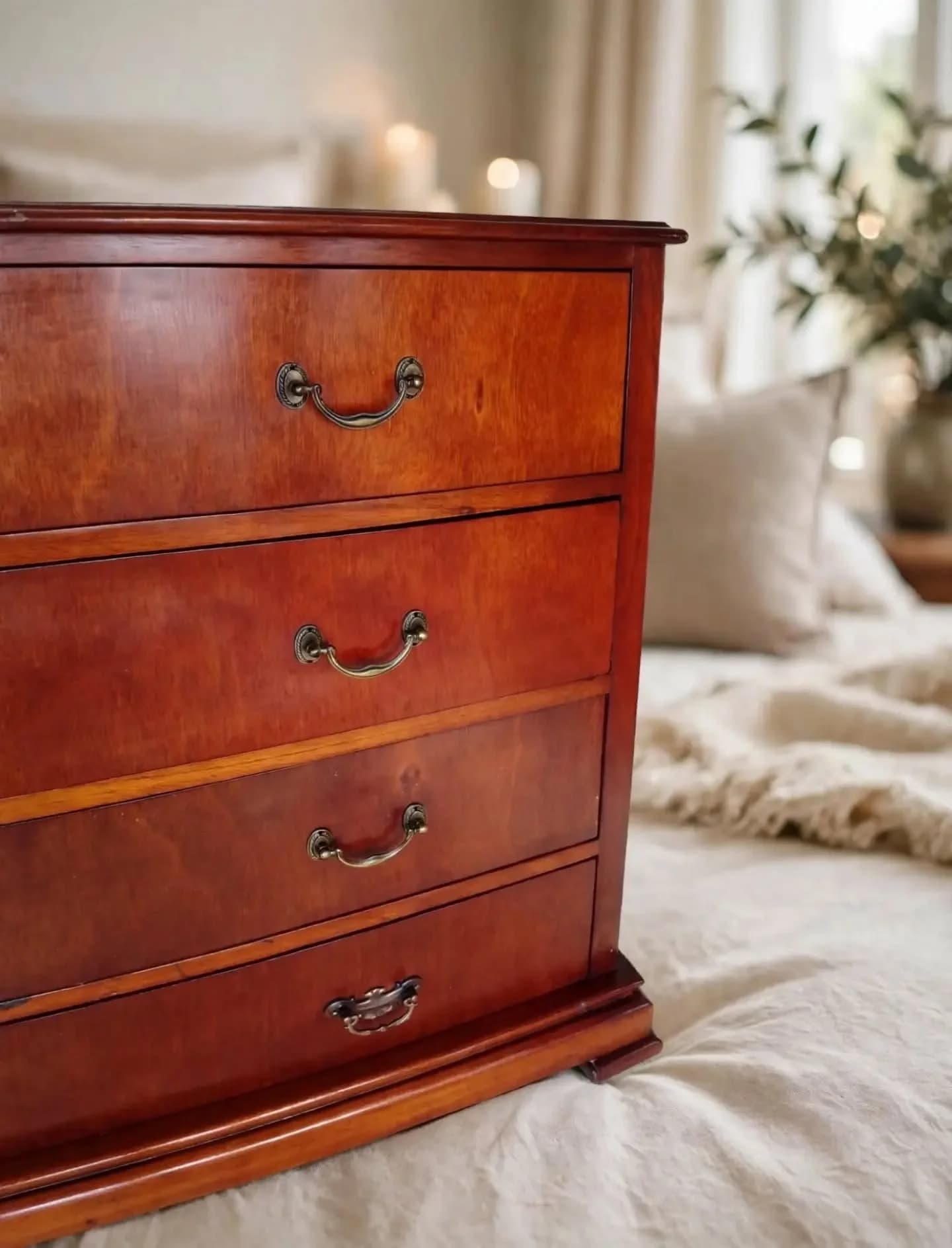 imagen de producto MUEBLE CAJONERO O COMODA ITALY CEDRO Y BRONCE