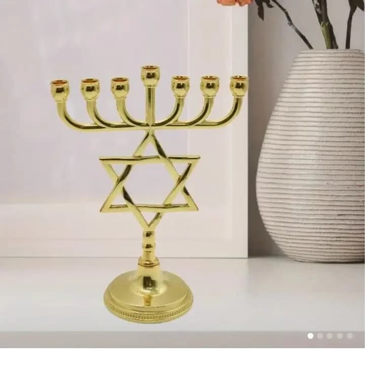 imagen de producto Candelabro Menora Estrella David Judio Bronce