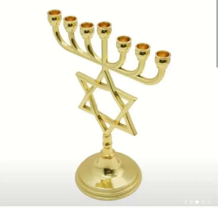 imagen de producto Candelabro Menora Estrella David Judio Bronce