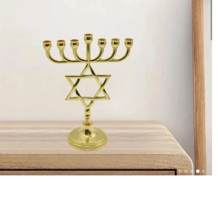 imagen de producto Candelabro Menora Estrella David Judio Bronce