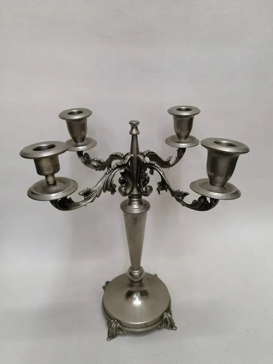 imagen de producto Candelabro De Mesa Italy 4 Velas En Antimonio