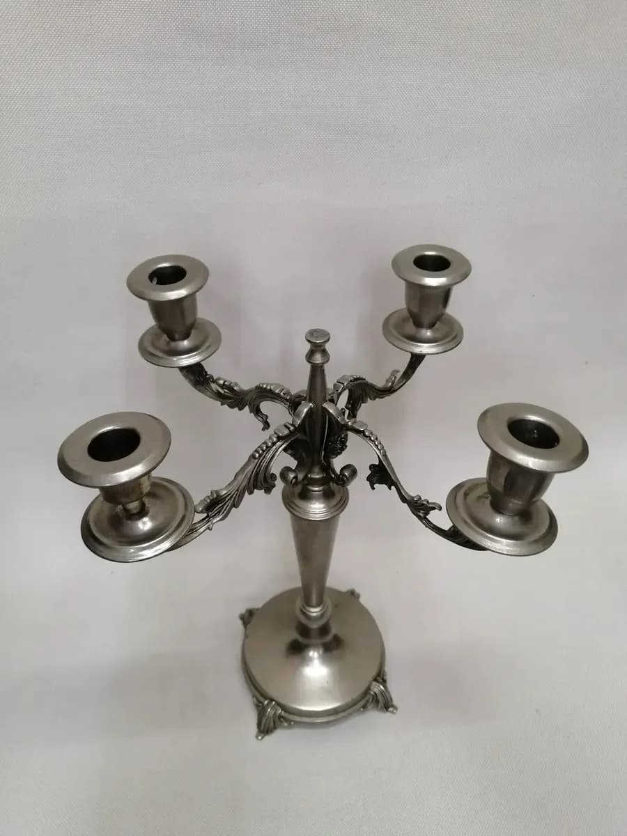 imagen de producto Candelabro De Mesa Italy 4 Velas En Antimonio