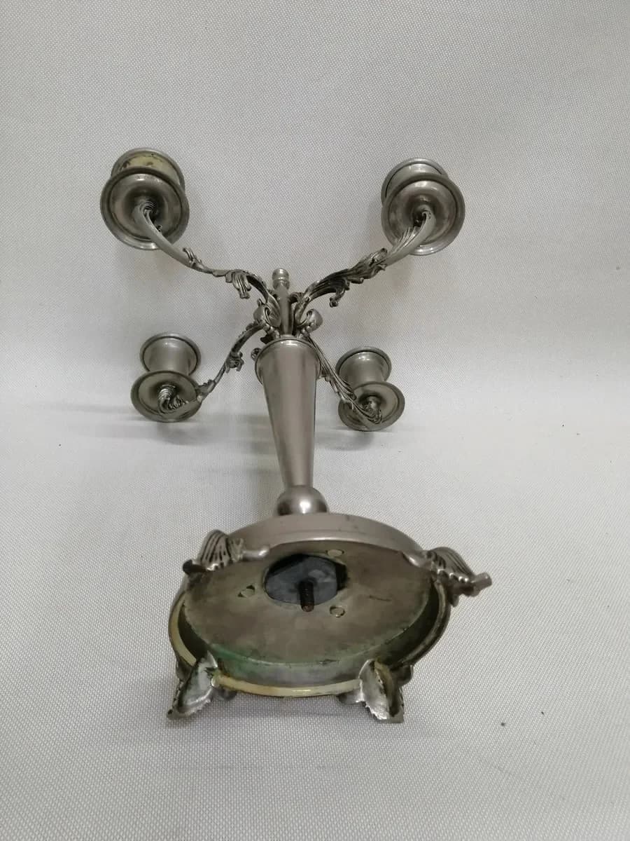 imagen de producto Candelabro De Mesa Italy 4 Velas En Antimonio