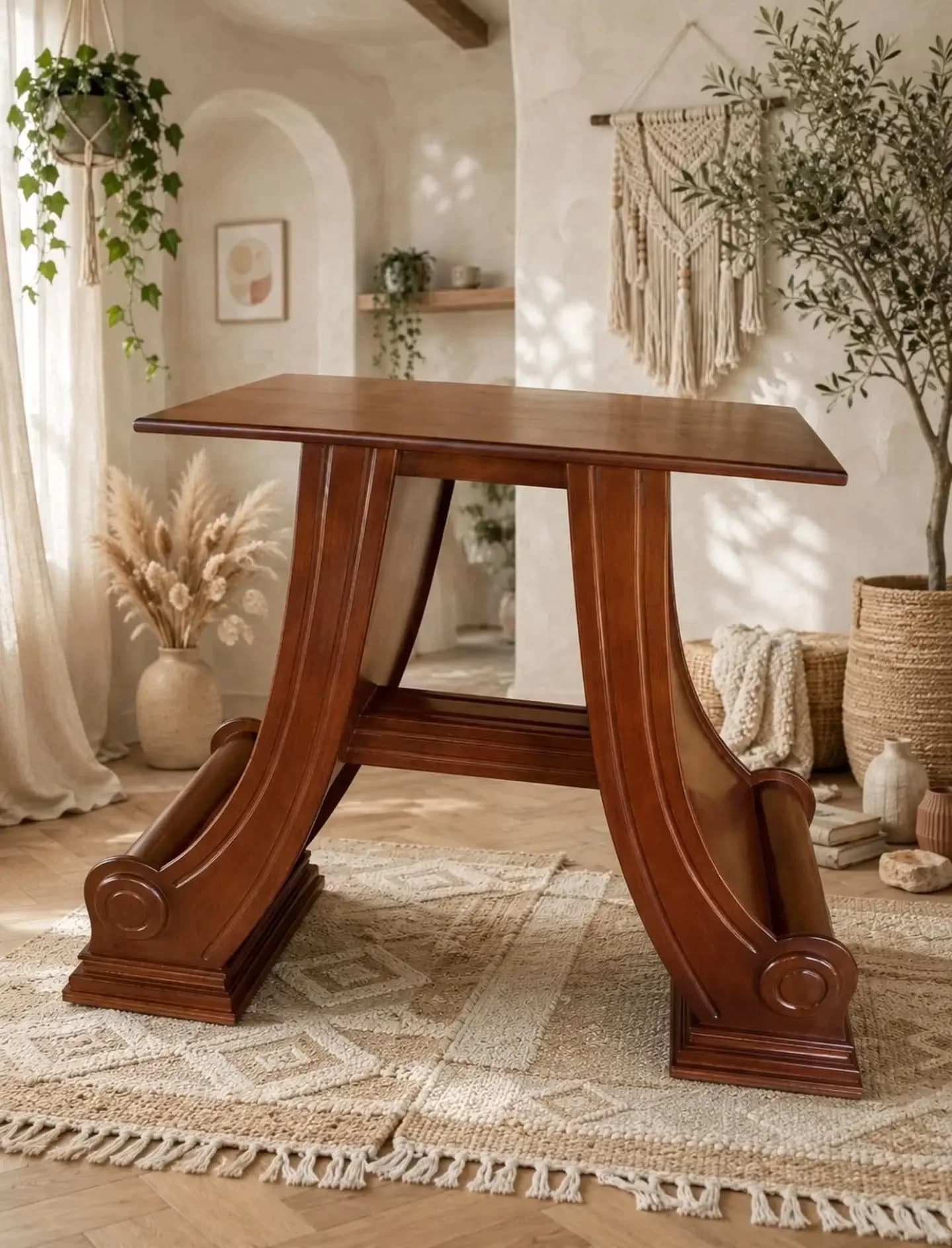 imagen de producto CONSOLA ITALY DECO 1950 EN CEDRO TORNEADA