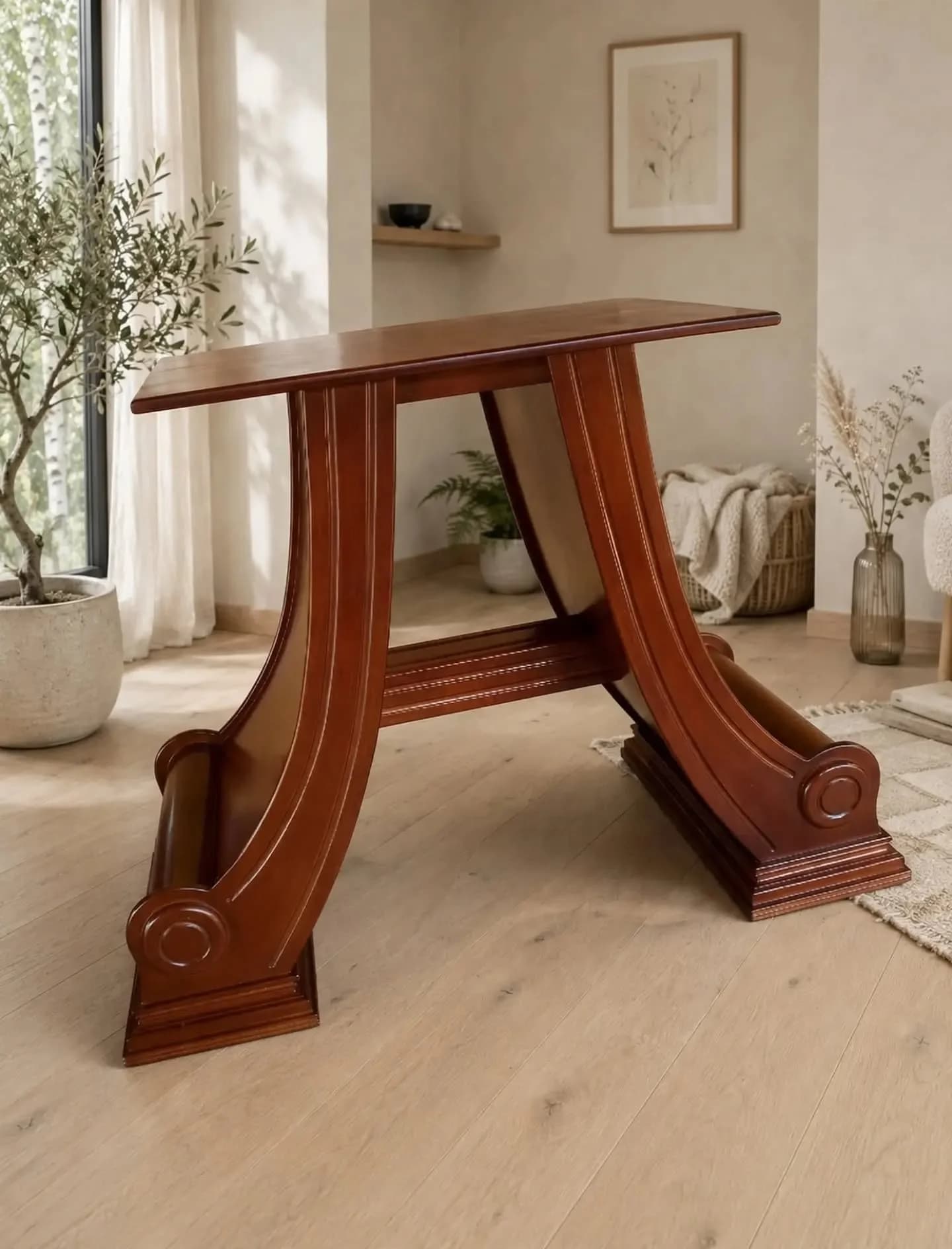 imagen de producto CONSOLA ITALY DECO 1950 EN CEDRO TORNEADA
