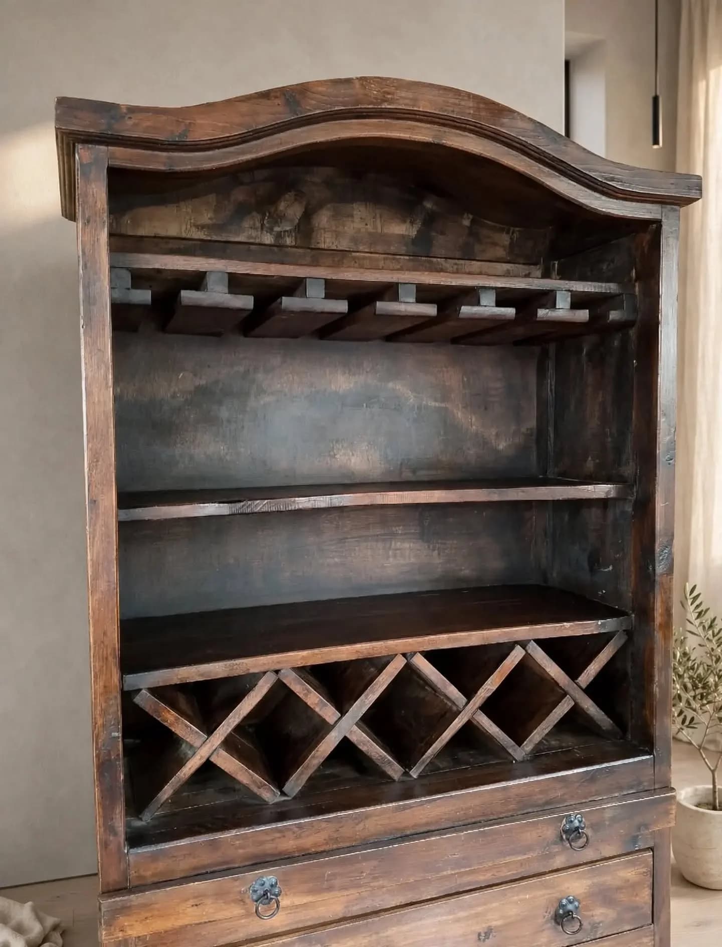 imagen de producto BIFE BAR COPERO ANTIGUO ROBLE RUSTICO CON HIERRO