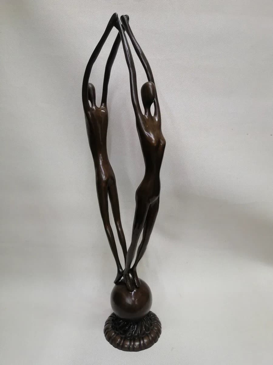 imagen de producto Escultura Mesa Antigua Bronce Equilibrio