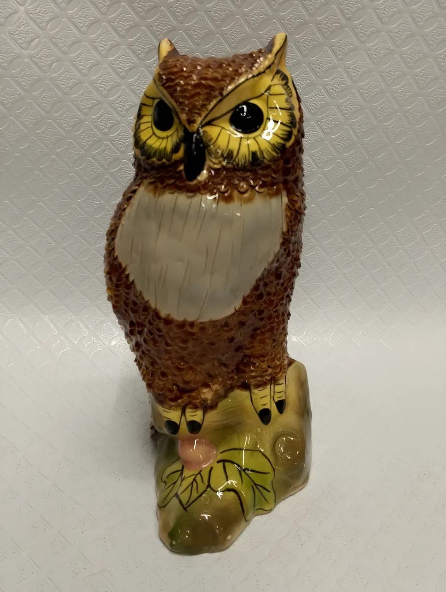 imagen de producto Escultura De Mesa Mexicana Buho Ceramica
